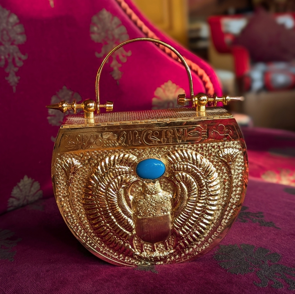 Copper Handcarved Metal Egyptian Handbag - Picture 7 of 10